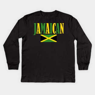 Jamaica, Jamaica Flag Kids Long Sleeve T-Shirt